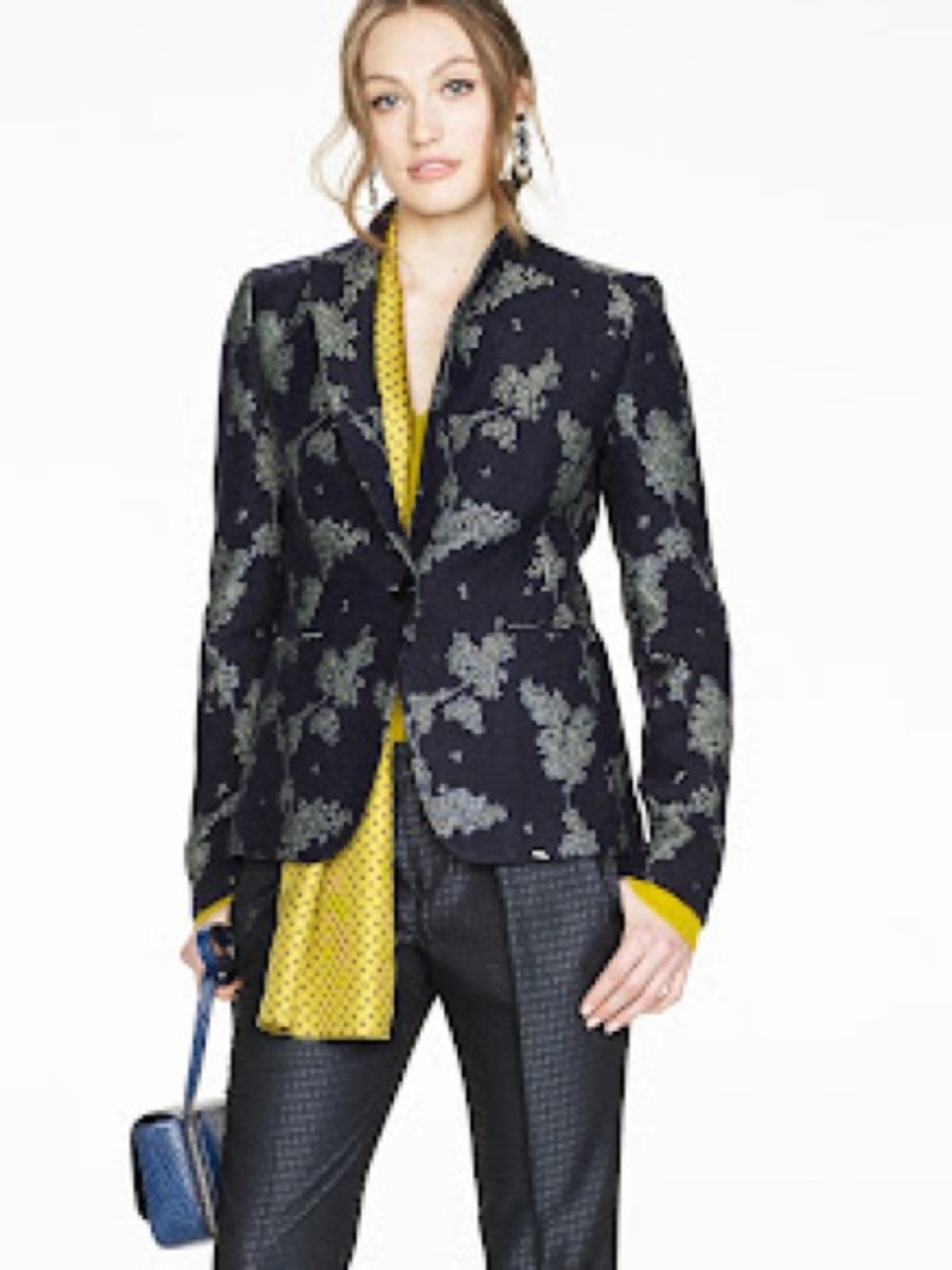Banana Republic Heritage Collection Blue Foral size 14